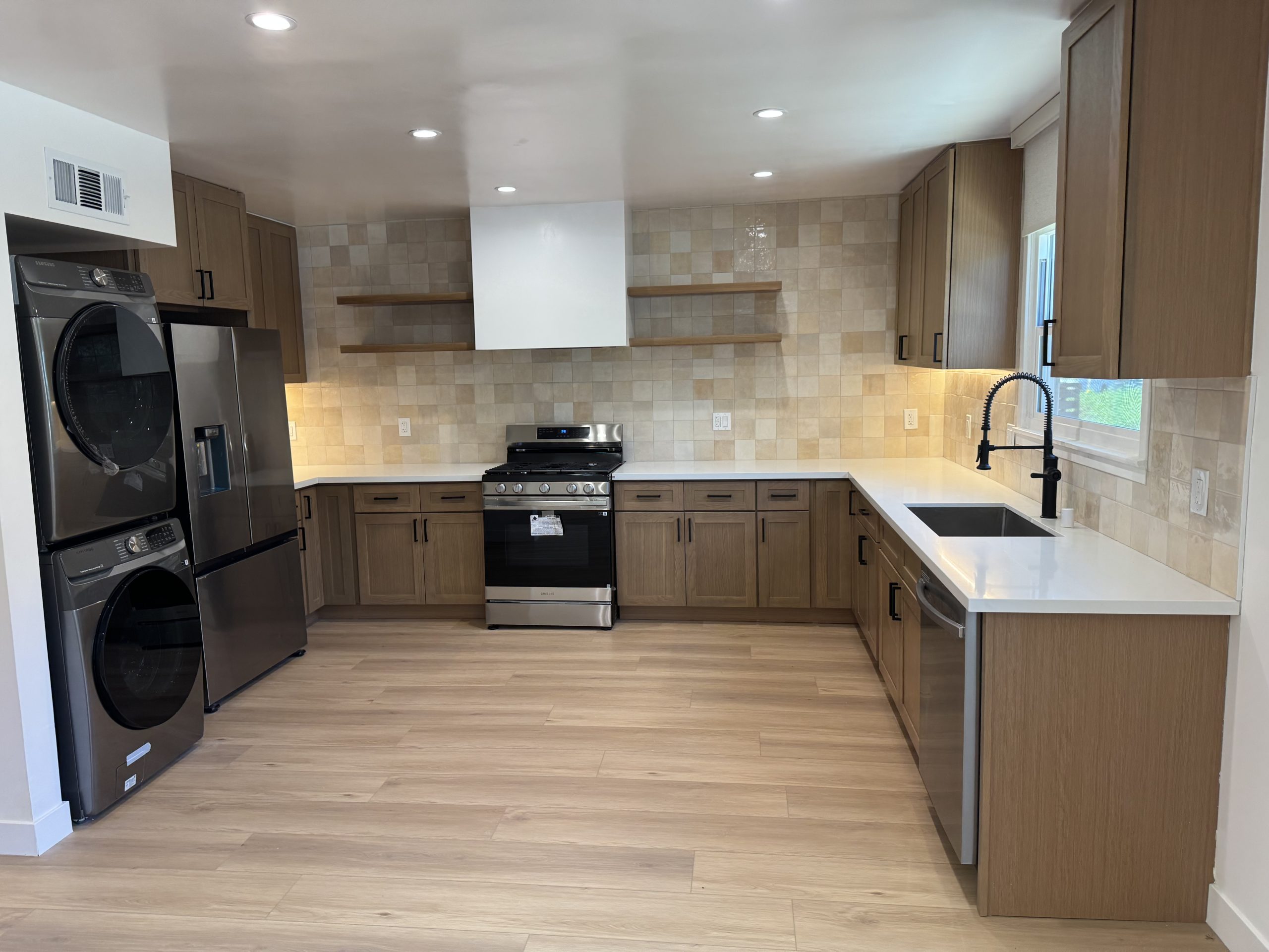 Chandler property kitchen and living space